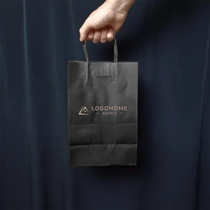 Паперові пакети чорні 15х9х24 - logohome