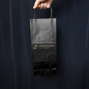 Паперові пакети чорні 15х9х36 - logohome